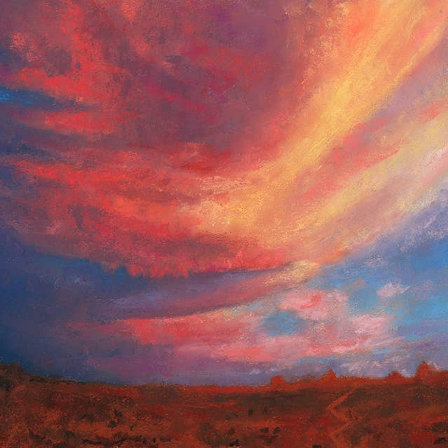 Canyonlands Sunset Pink and Purple Sky Art Print for wholesale by Duck Girl Art