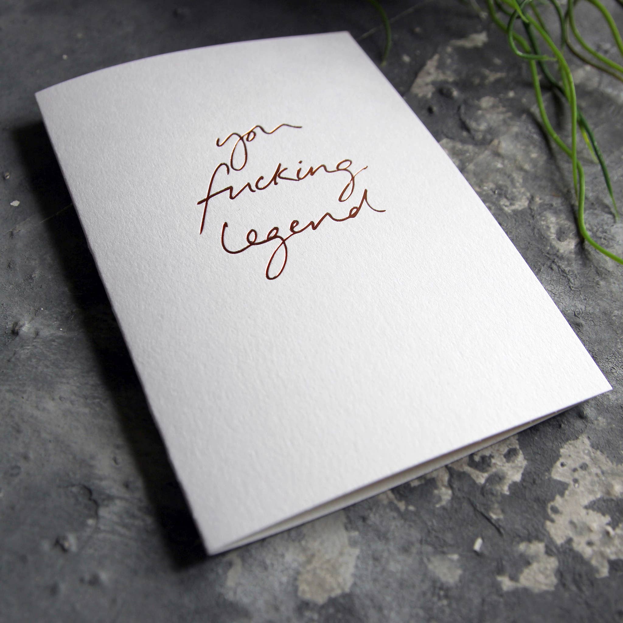 Text From A Friend - Wholesale Everyday Greeting Card - You Fucking Legend - Hand Foiled Card2