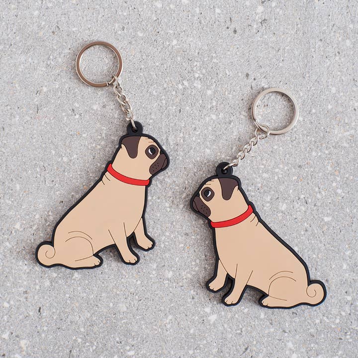 Sweet William Designs - Wholesale Keychain - Unisex - Keyring - Pug