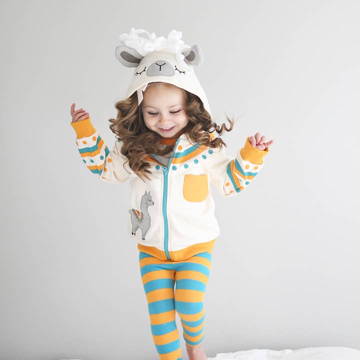 Llama Toddler and Kids Western 3D Hoodie for wholesale by Doodle Pants