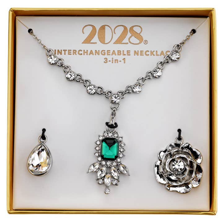2028 Jewelry 3-in-1-Brautkristall, achteckig für den Großhandel von 1928 Jewelry