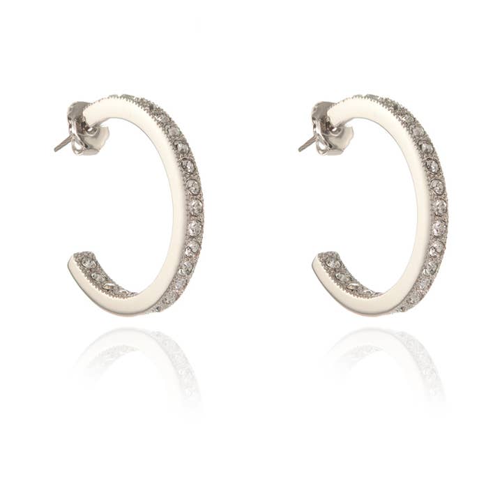 Brincos Cachet Saga Grande Argola Banhado Platina por atacado de Cachet London