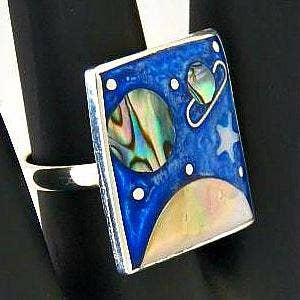 Costello International – wholesale Cocktail/Statement Ring – Celestial Scene Ringar5