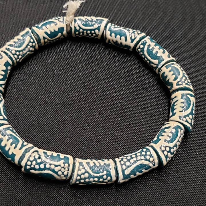 Aadampo African Beads – Engroshandel Perler – Afrikanske perler, Adonkra 14 Gye Nyame glasperler til smykker4