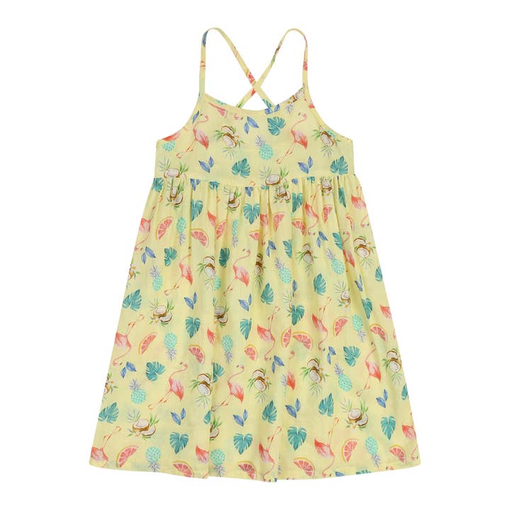 ToTo Heros – wholesale Dress – Kids – Jessi Summer Graphic Print Angel Sleeve T-Shirt Layer 2-in-1 Cami Dress