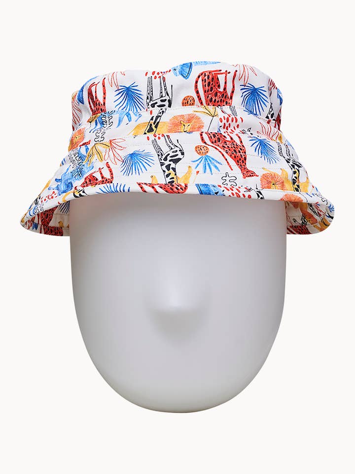 Organic Bucket Hat Kids - Crayon Animals for wholesale by chic.mic