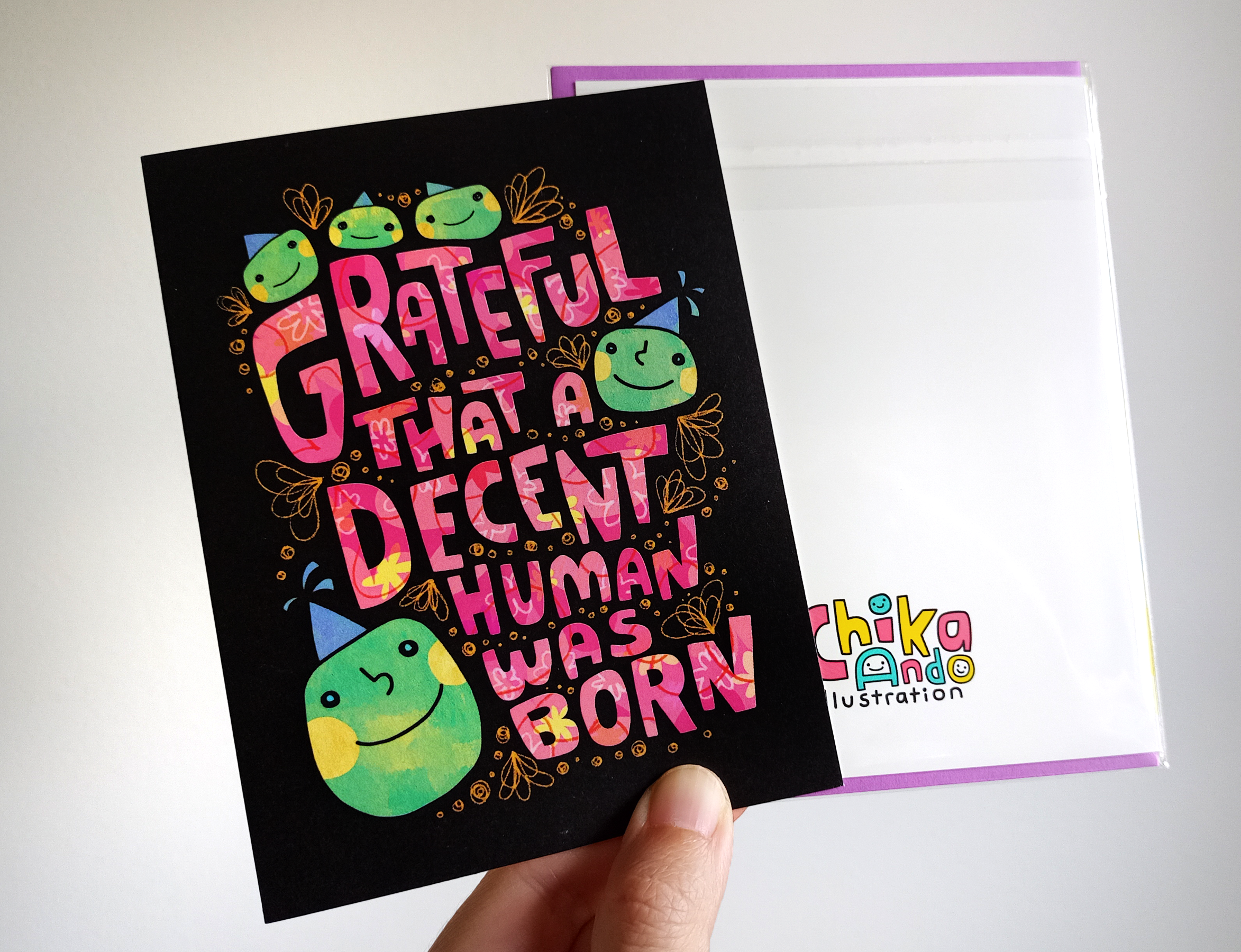 Chika Ando Illustration - Wholesale Birthday Card - Birthday Greeting Card - Decent Human2