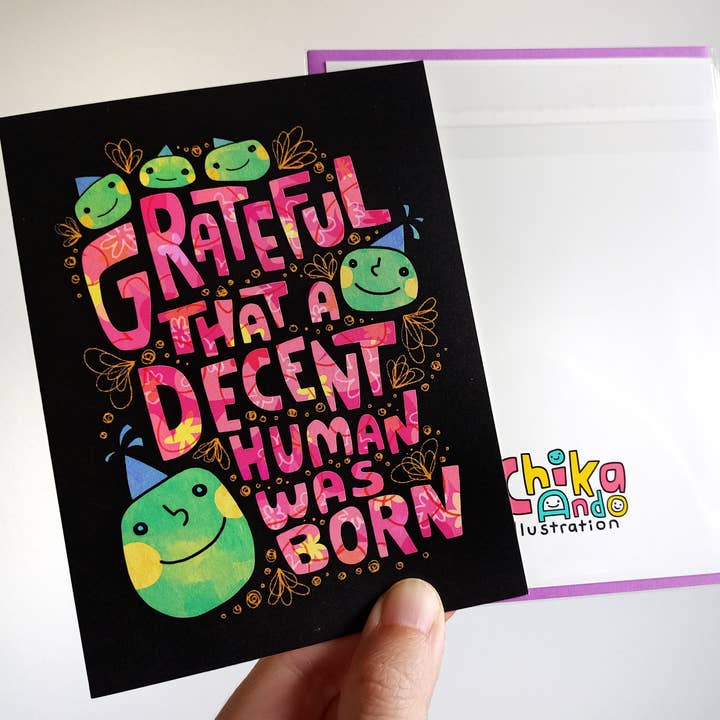 Chika Ando Illustration - Wholesale Birthday Card - Birthday Greeting Card - Decent Human2