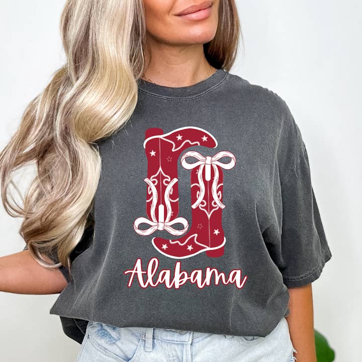 Alabama Game Day Boots Shirt, Roll Tide, Bama Football, BAMA for wholesale by Bella Marie Apparel & Co
