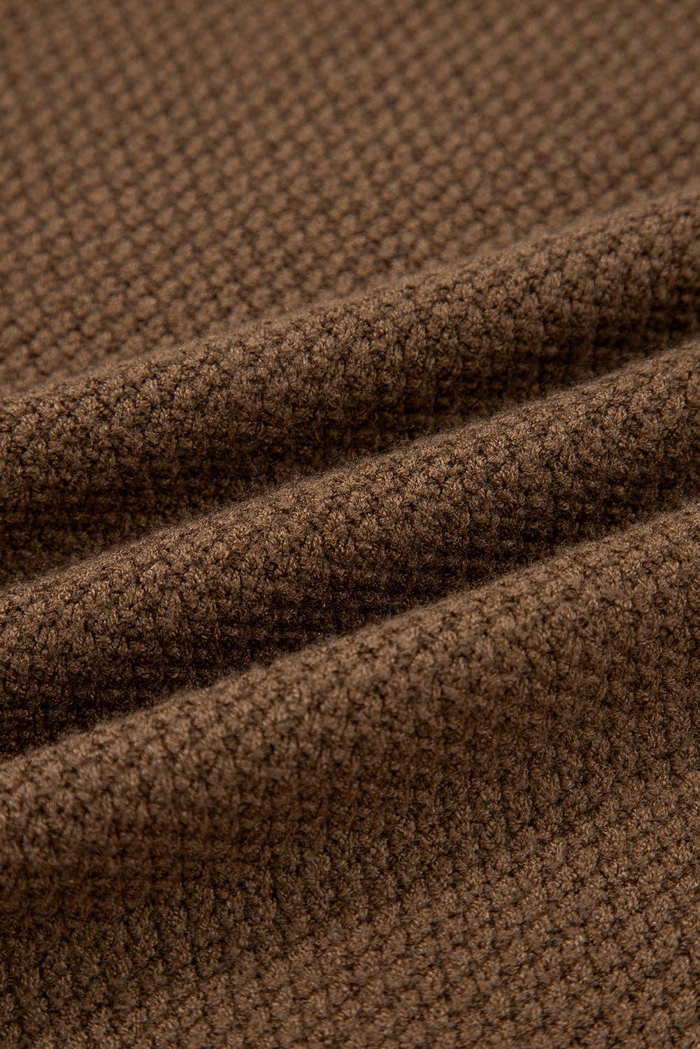 Lovesoft – wholesale Knitted jumper – Women′s – Dark Brown Color Block Knit Striped Sleeve Detail Casual Sweater13