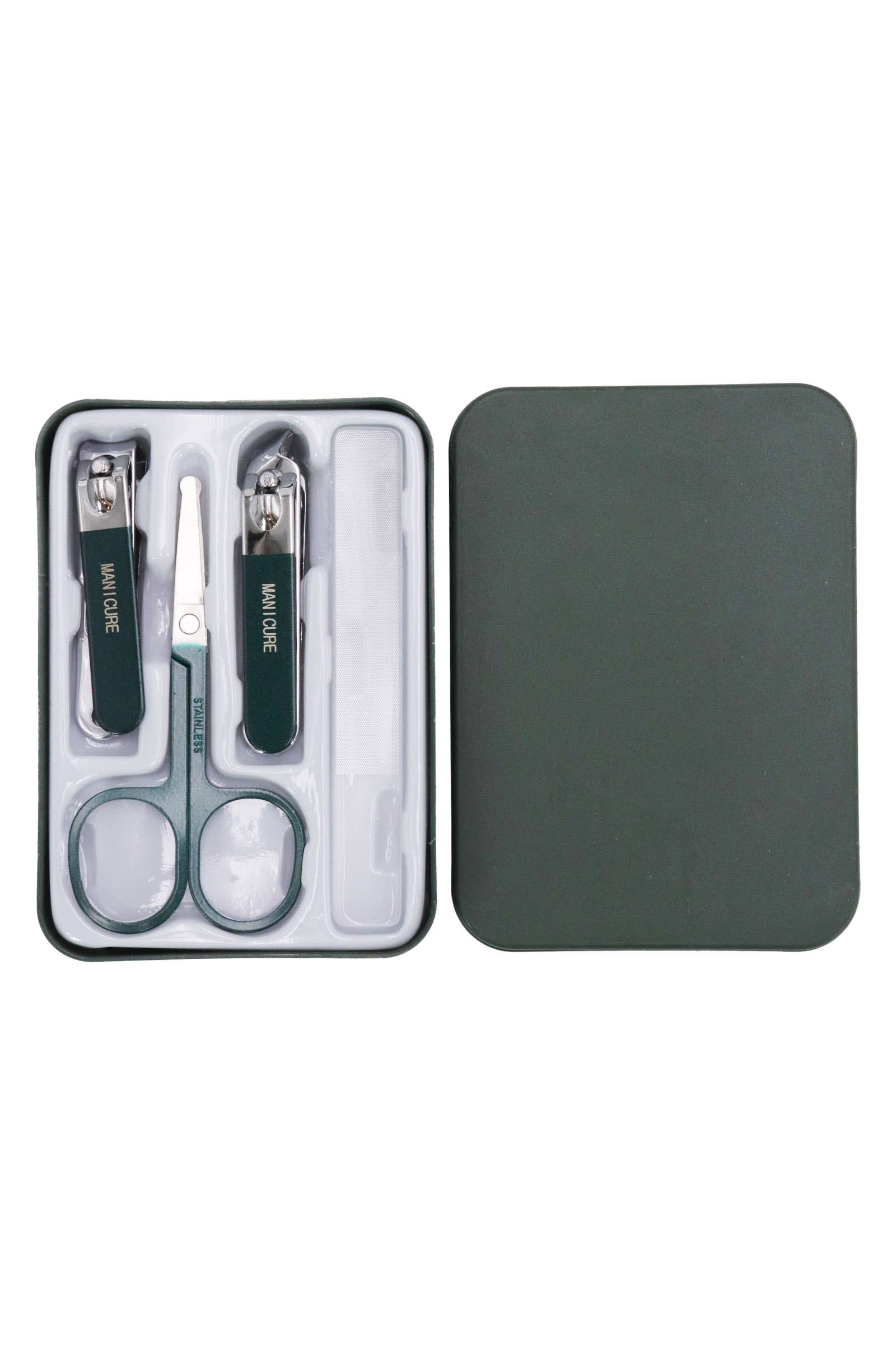 Cap Zone - Wholesale Nailcare Set - 4 Pcs Matte Stainless Steel Nailcare Set2