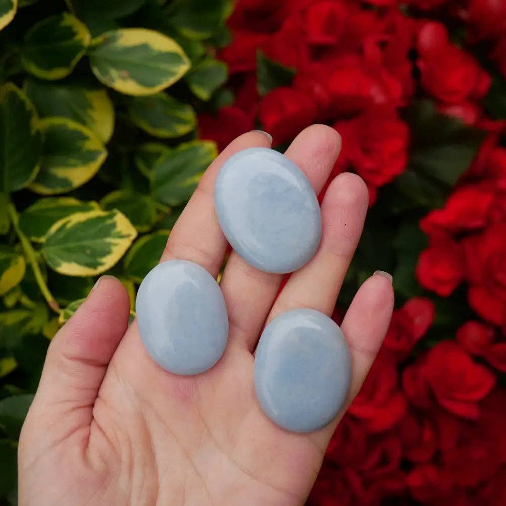 The Healing Sanctuary - Wholesale Spiritual Stone/Crystal - Angelite Worry Stones1