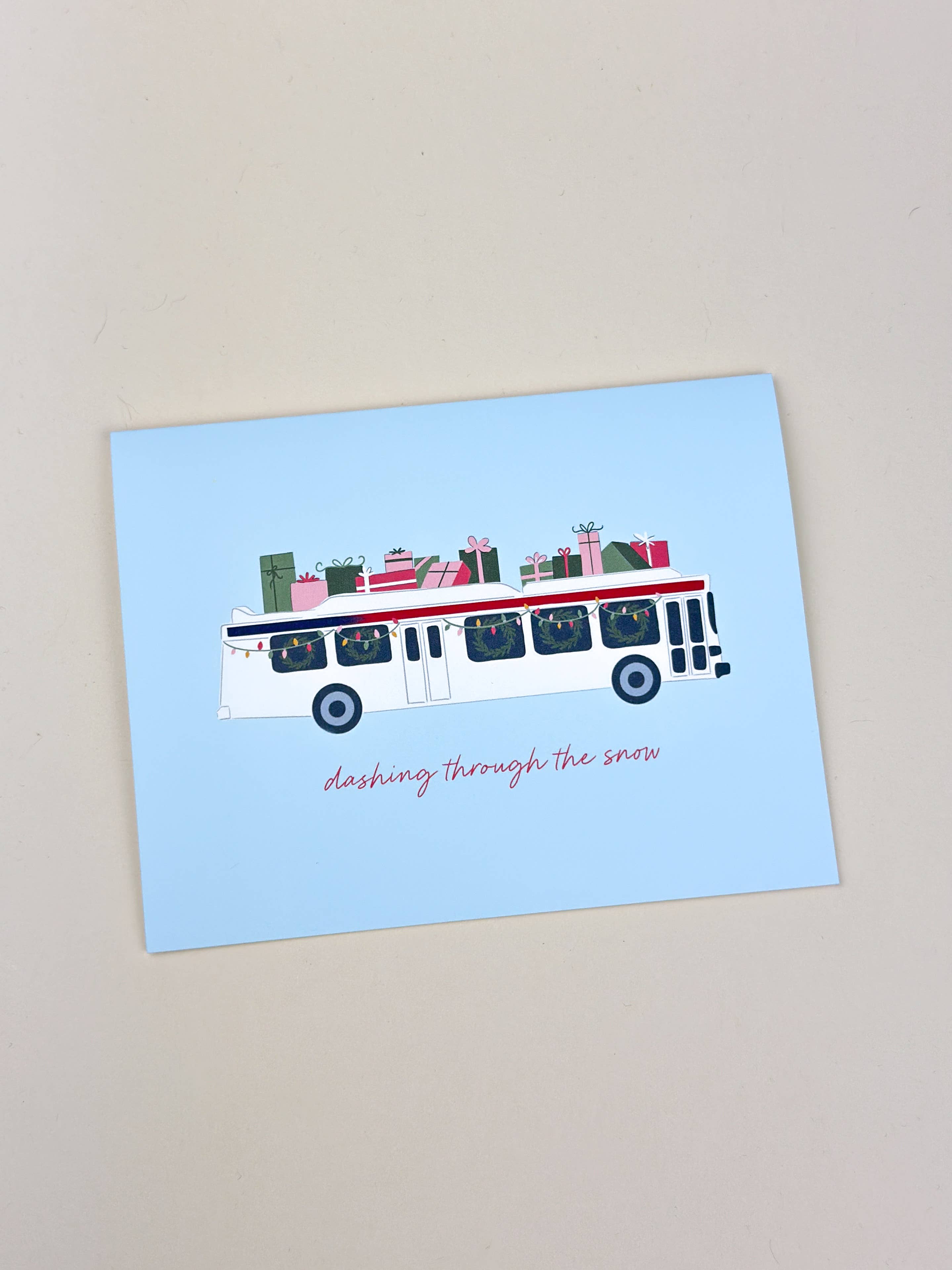 S Pogas Art - Wholesale Christmas Card - Philly Septa Christmas Card1