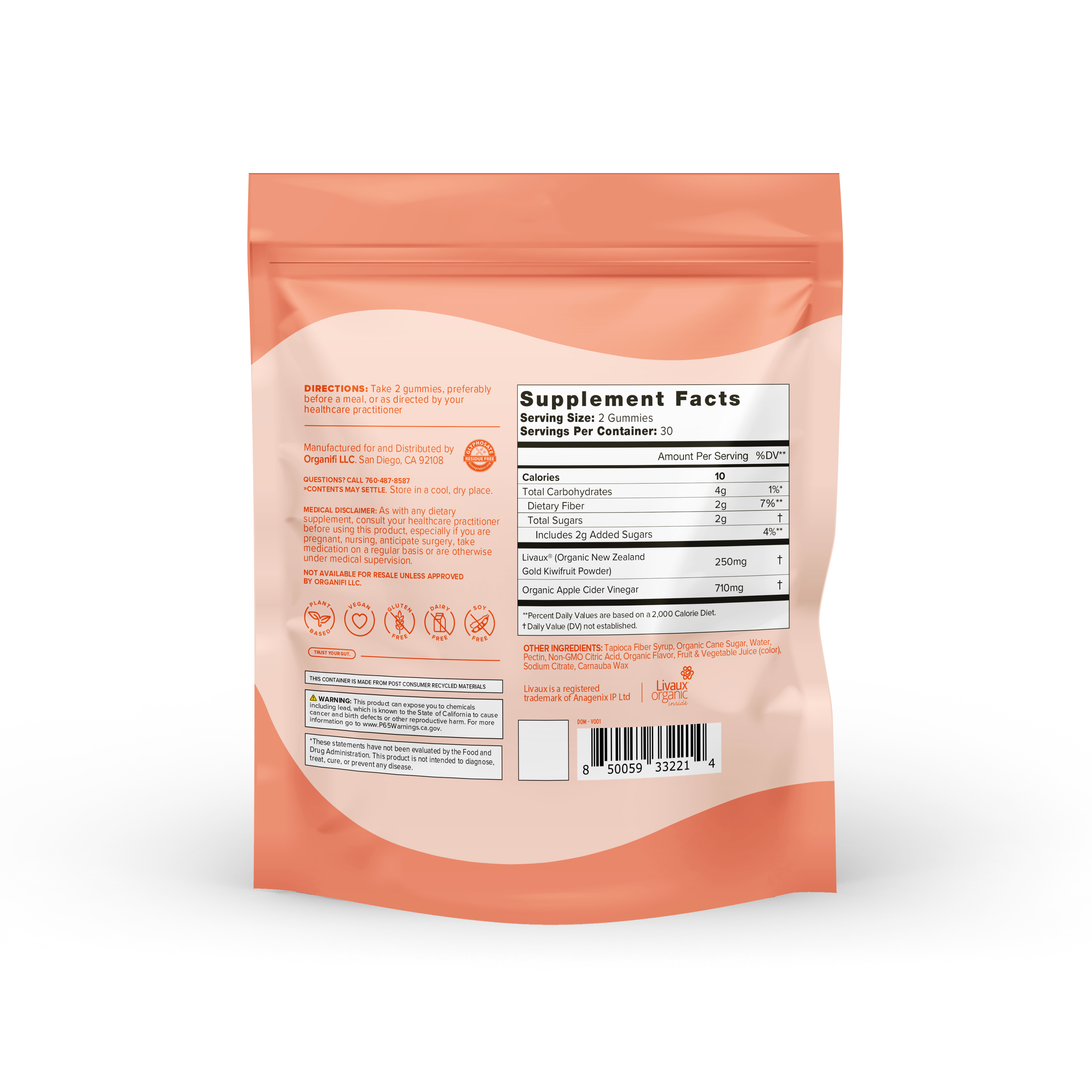 Organifi - Vente Supplément oral/vitamine - Better Biome Gummies par Organifi1