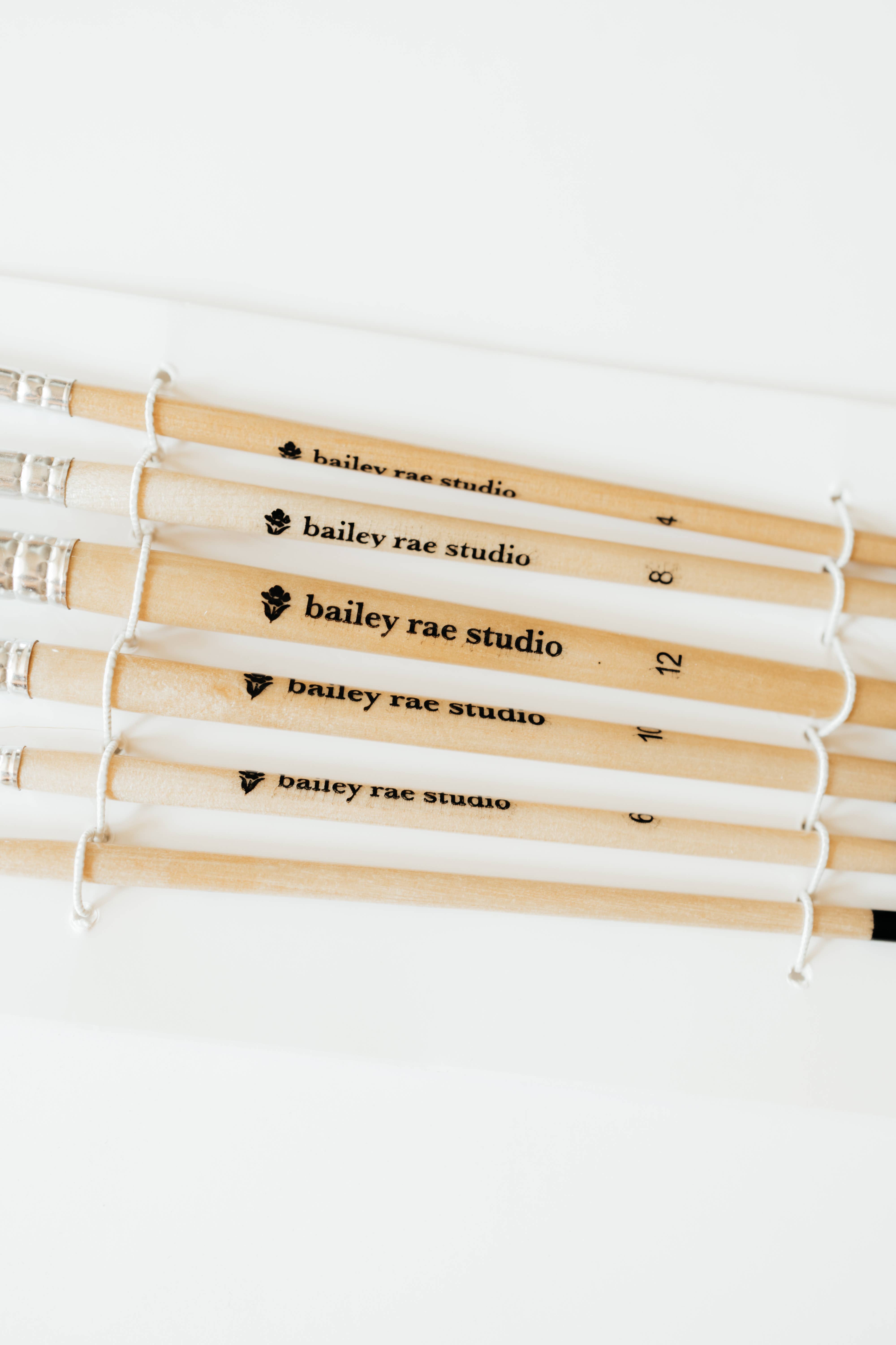 Bailey Rae Studio - Wholesale Watercolor Paint - Round Tip Watercolor Brush Set -- 6 piece8