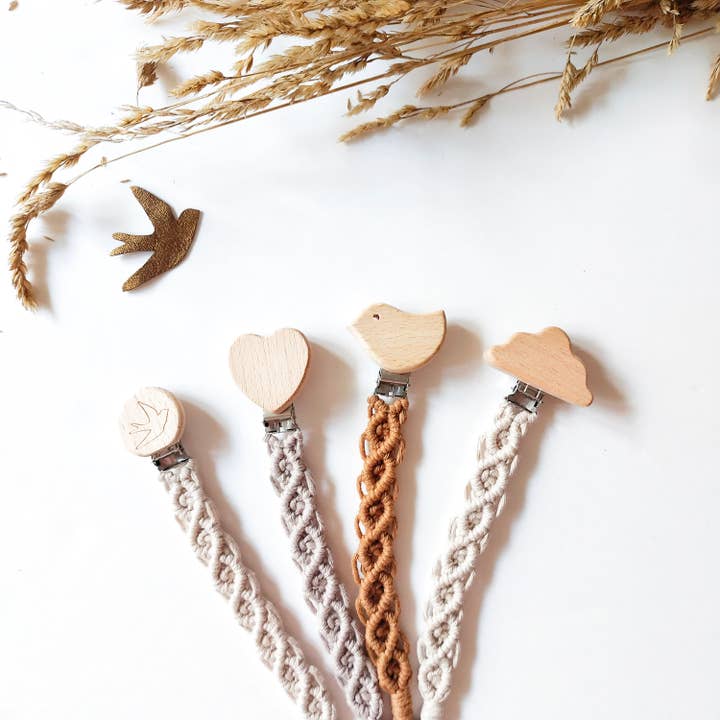 Honorine&Jean – wholesale Pacifier clip – Baby – Wooden Clip Pacifier Clip