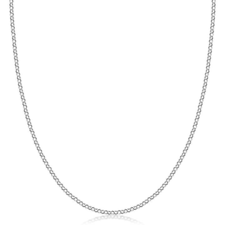 10K guld 2,0 mm rund Rolo Link kedja halsband - Tillverkad i Italien för wholesale av Pori Jewelry