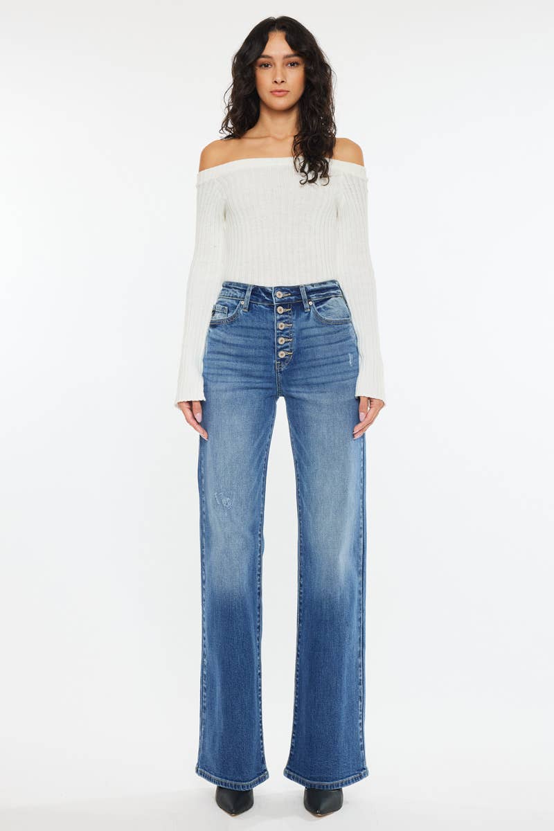 MEDIUM OPEN PACK ULTRA HIGH RISE 90’S FLARE JEANS-KC2578M for wholesale on Faire6