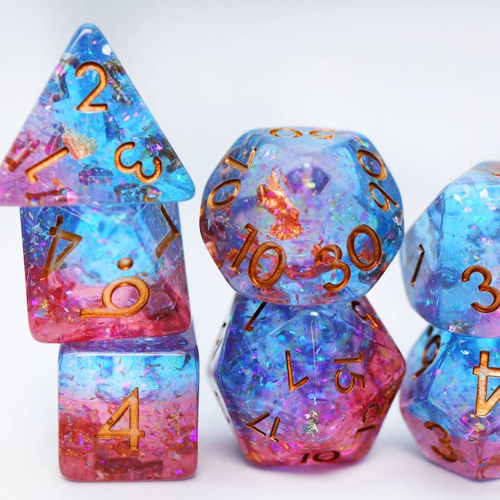 Mermaid Blood RPG Dice Set for wholesale by Foam Brain Games