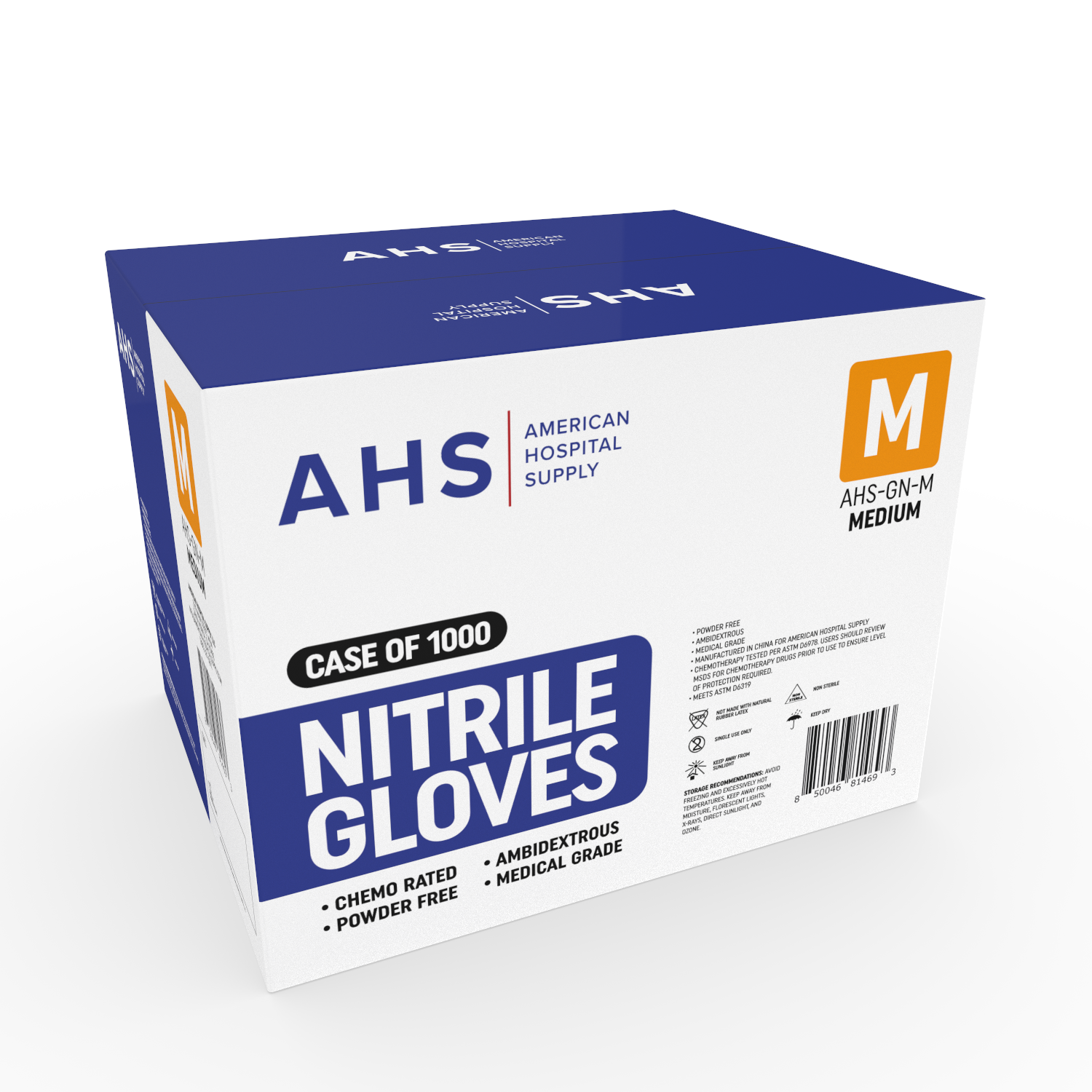 American Hospital Supply - Wholesale Schoonmaakhandschoenen - AHS wegwerpnitril onderzoekshandschoenen 3,5 mm, chemo-gecertificeerd1