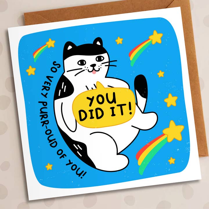 Congratulations Card – Purr-oud of You | Cat Card for wholesale by Studio Arca