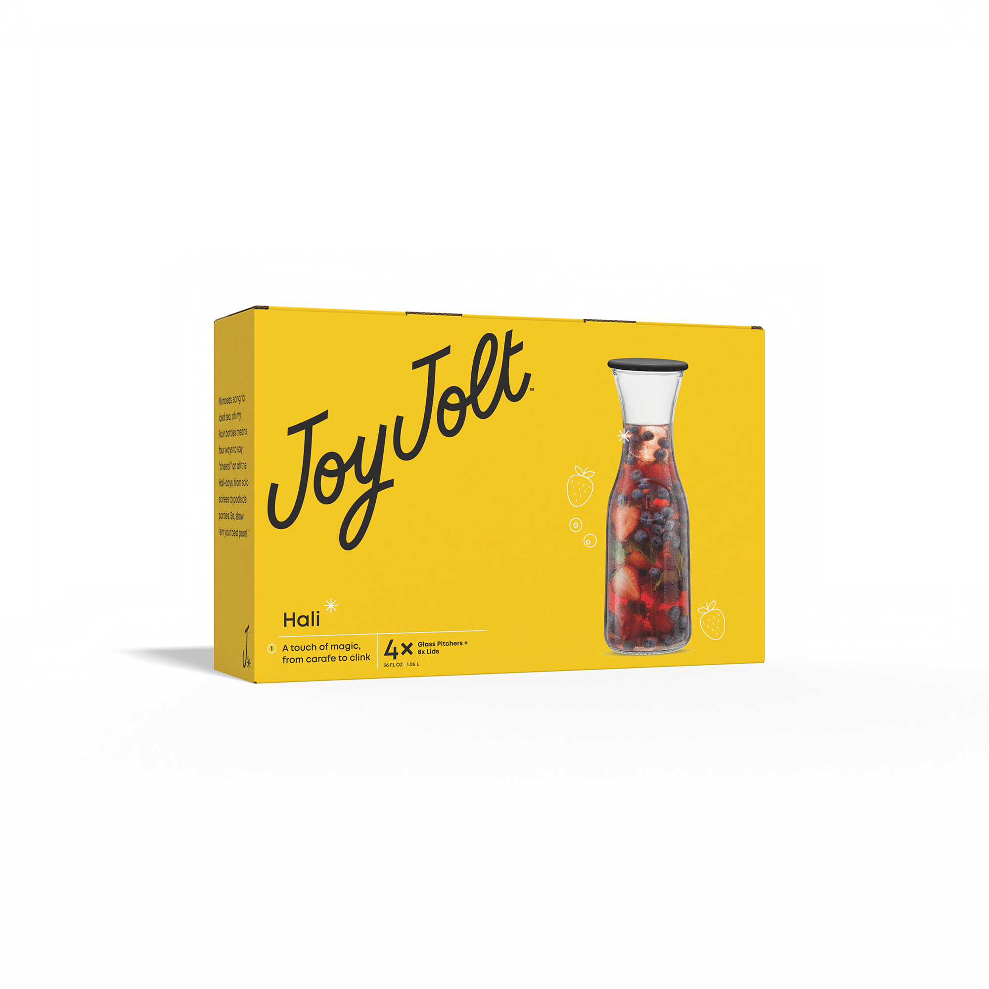 JoyJolt – Engroshandel Pitcher – Hali glas karaffelsæt med låg (1 liter)7