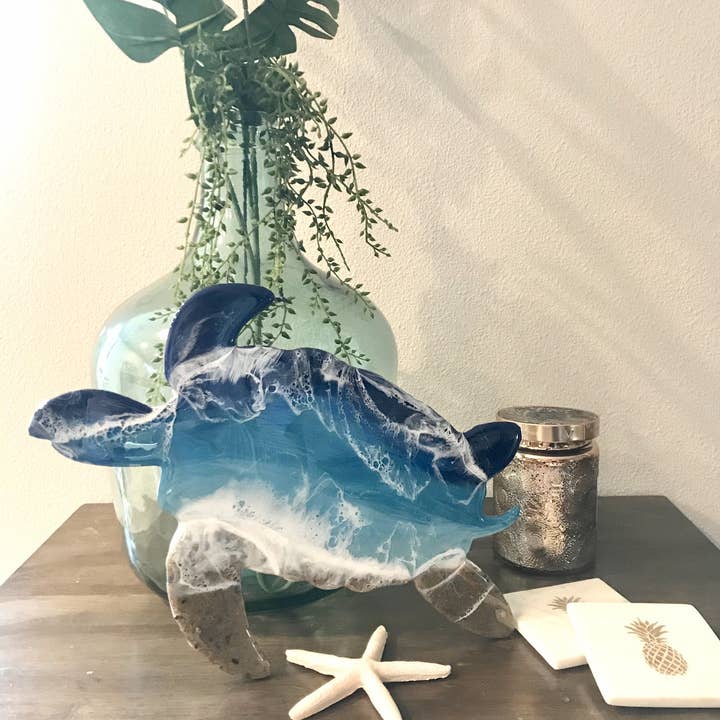 WLB Designs - Wholesale Wall Accent - Sea Turtle Beach Resin Wall Art