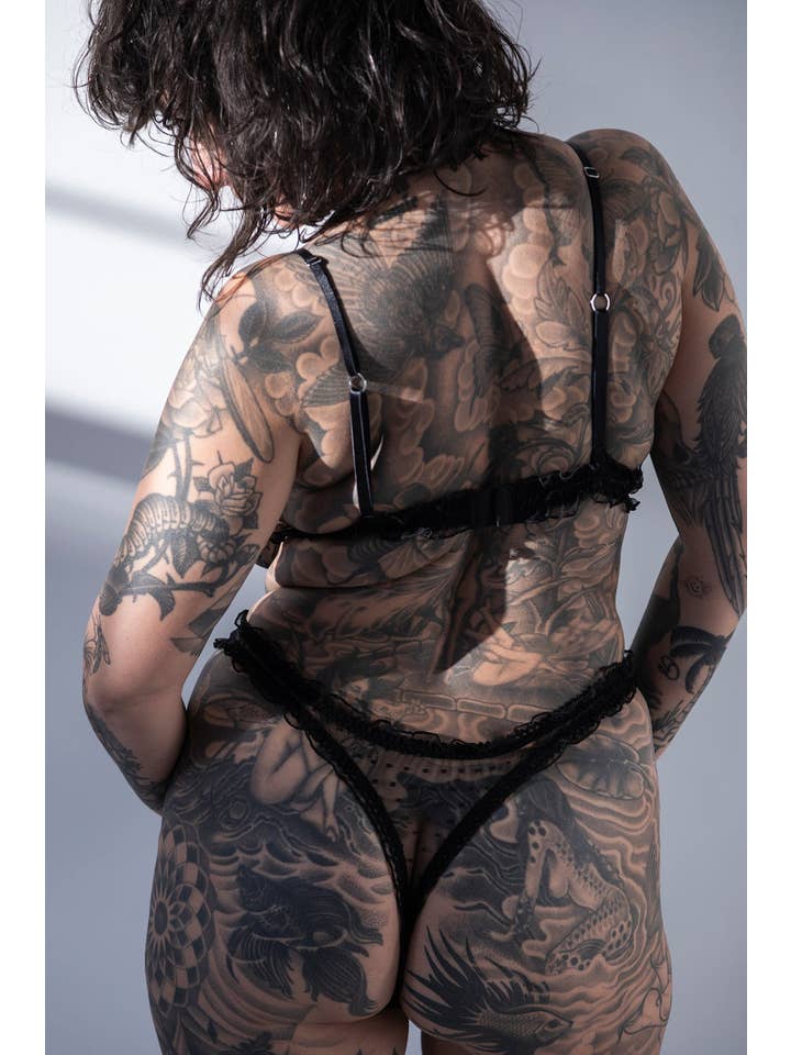 Clare Bare - Wholesale Bralette - Women's - Oleander Bralette in Sheer Swiss Dot Mesh6