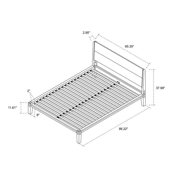 Style In Form - Wholesale Bed - Luna Tool-Free Queen Bed - Buff15