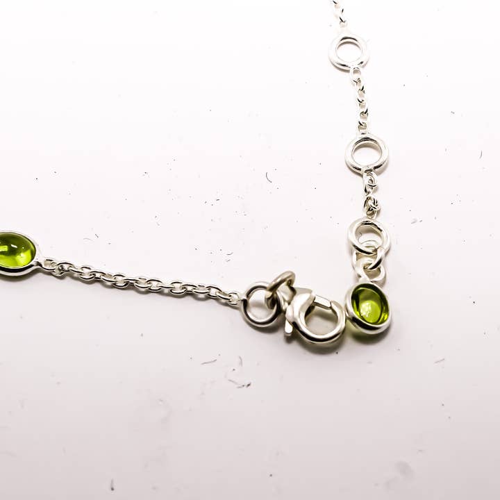 Quasar Gems USA - Wholesale Link & chain bracelet - Peridot Bracelet Sterling Silver 9253