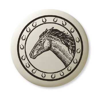 Confezione regalo pendente in porcellana Horse 2 per la vendita all'ingrosso da parte di Touchstone Pottery