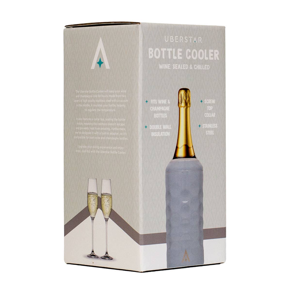 UBERSTAR – Engroshandel Vinspand – Vin og Champagne flaske køler med låg2