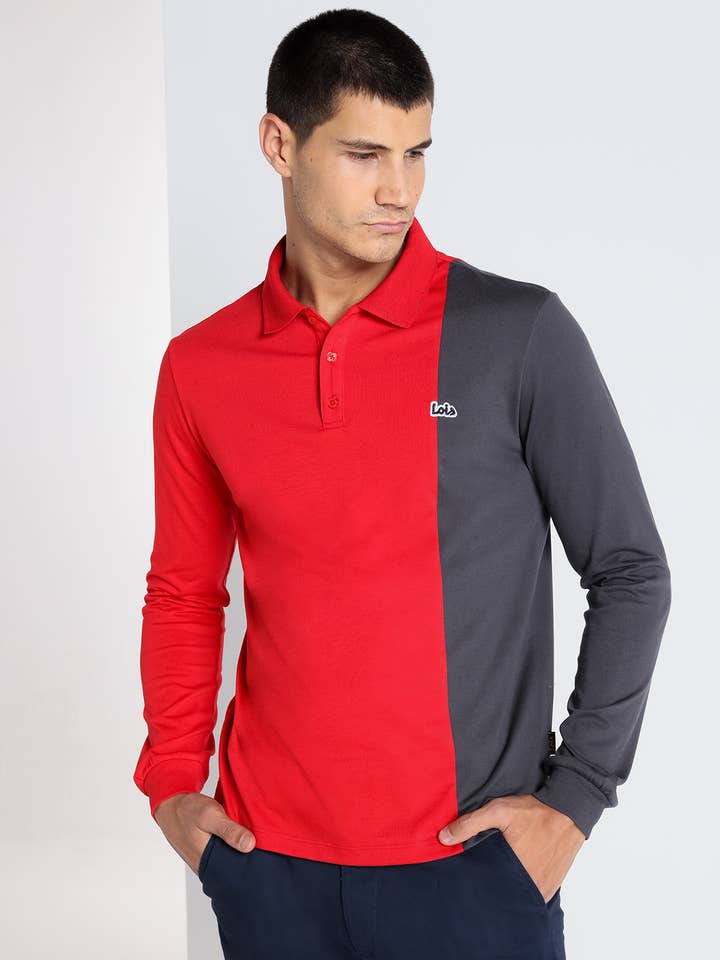 LOIS JEANS - Polo contrasté à manches longues pour la vente par PAUSANT SHOP ONLINE