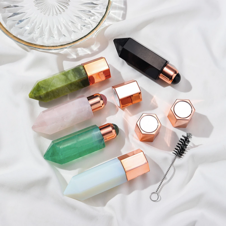 Crystolver (We Cover All Import Fees) – wholesale Hållare för eterisk olja – Ansiktsmassageflaska för eterisk olja i kristallsten10