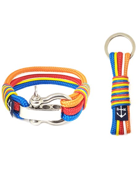 Bran Marion - Braccialetto e portachiavi, motivo: arcobaleno per la vendita all'ingrosso da parte di Bran Marion