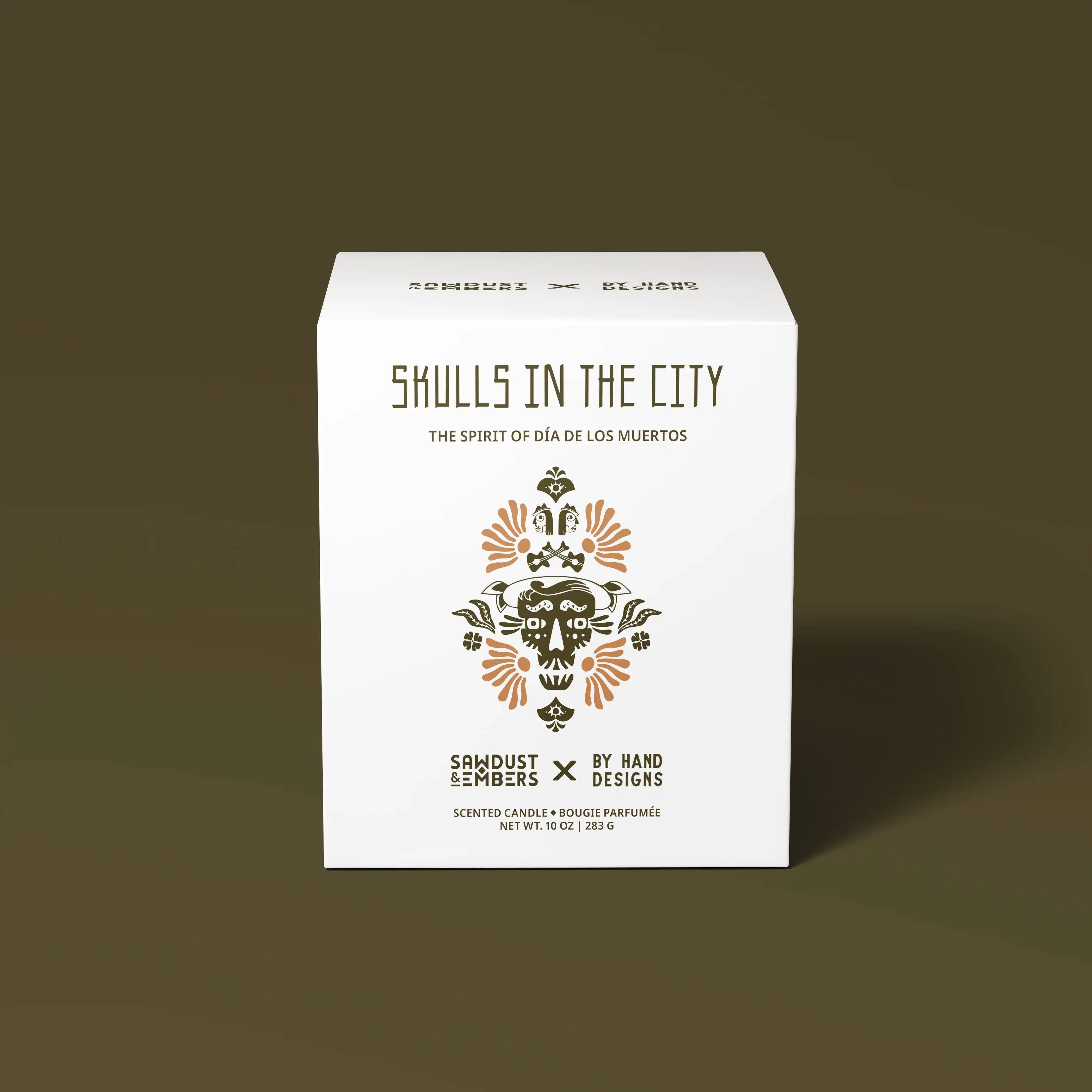 Sawdust & Embers - Wholesale Jar/Filled Candle - 💀Skulls in the City – Folklore Grand Candle3