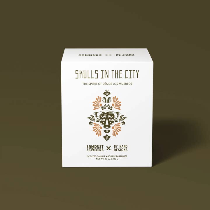 Sawdust & Embers - Wholesale Jar/Filled Candle - 💀Skulls in the City – Folklore Grand Candle3