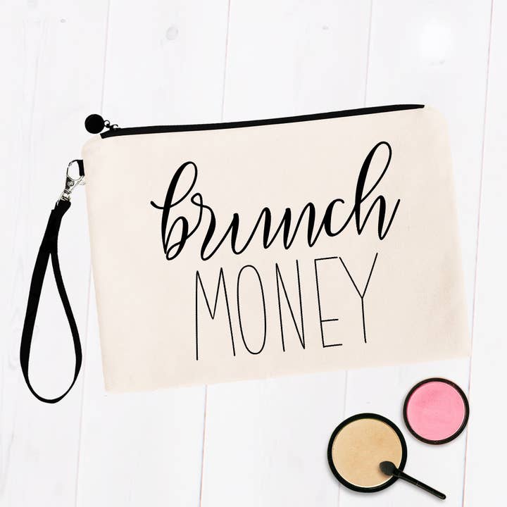 Brunch Money Makeup Bags for wholesale by SheMugs