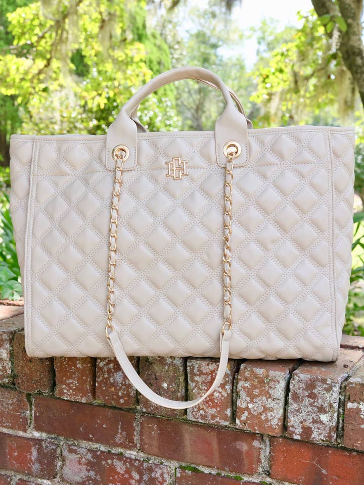 Melissa Tote Bag NUDE QUILTED DQ for wholesale by Caroline Hill
