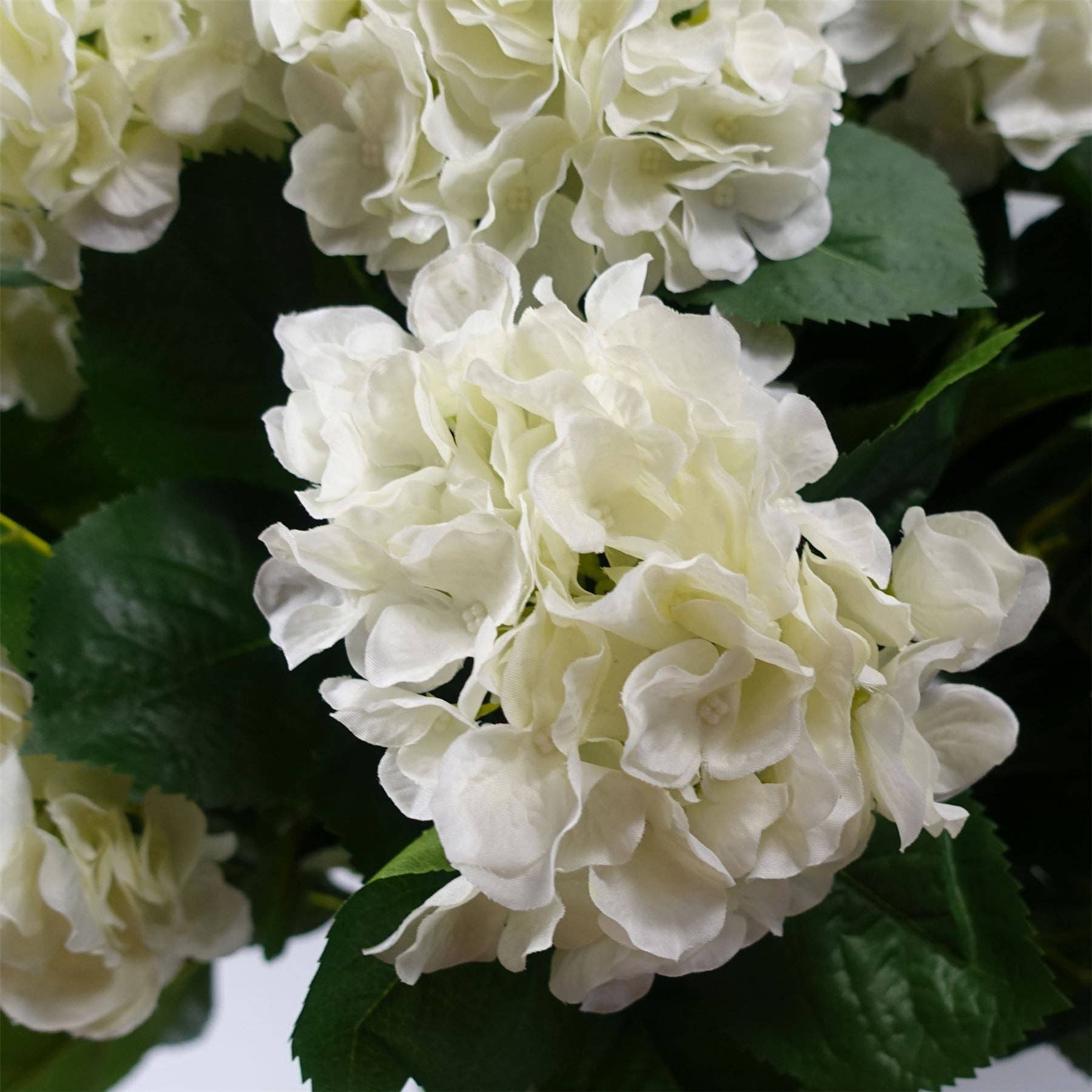 Leaf Design UK LTD - Wholesale Artificial flowers - Artificial White Hydrangea Plant Potted 70cm Bush Botanik1