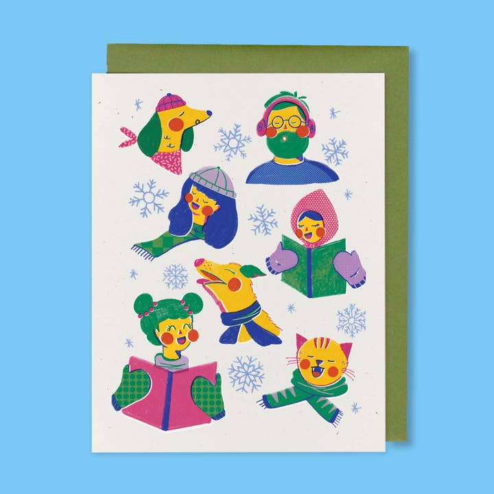 Carolers Greeting Card for wholesale by hey ✿ sooj