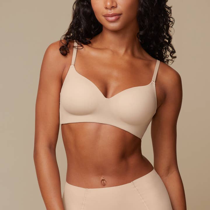Base Wirefree T-Shirt Bra - Beige for wholesale by Harper Wilde