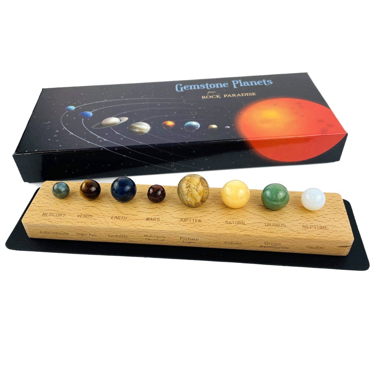 Rock Paradise - Wholesale Spiritual Stone/Crystal - Gemstone Solar System Planets in a Box Crystal Spheres11
