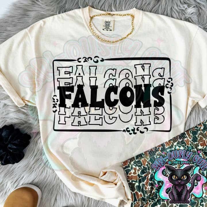 Stacked Mascot With Frame Falcons for wholesale by Siri-Ously Cute