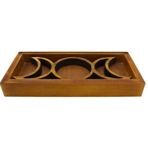 Triple Moon Crystal Tray & Tarot Card Holder for wholesale by Green Tree