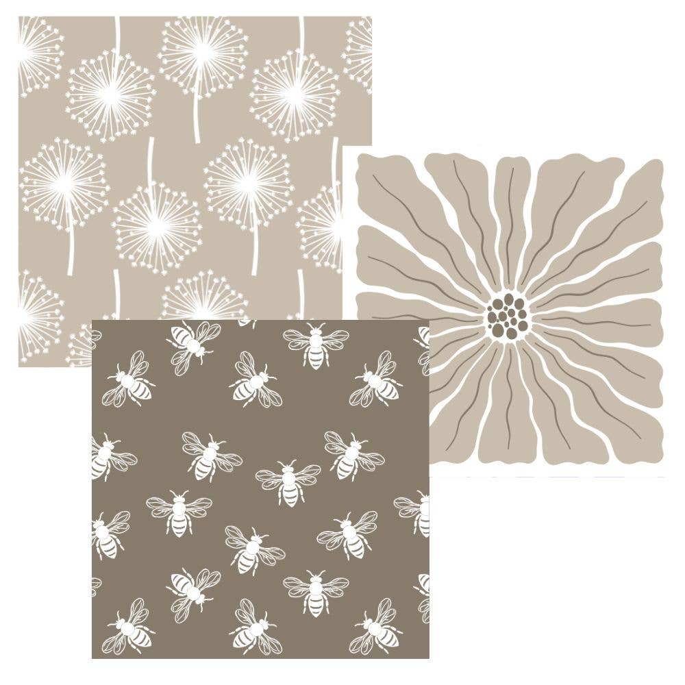 Buzzee – Großhandel Küchenhandtuch – Bienen — Doppelseitiges Spültuch — Waschlappen — Mini-Tücher1