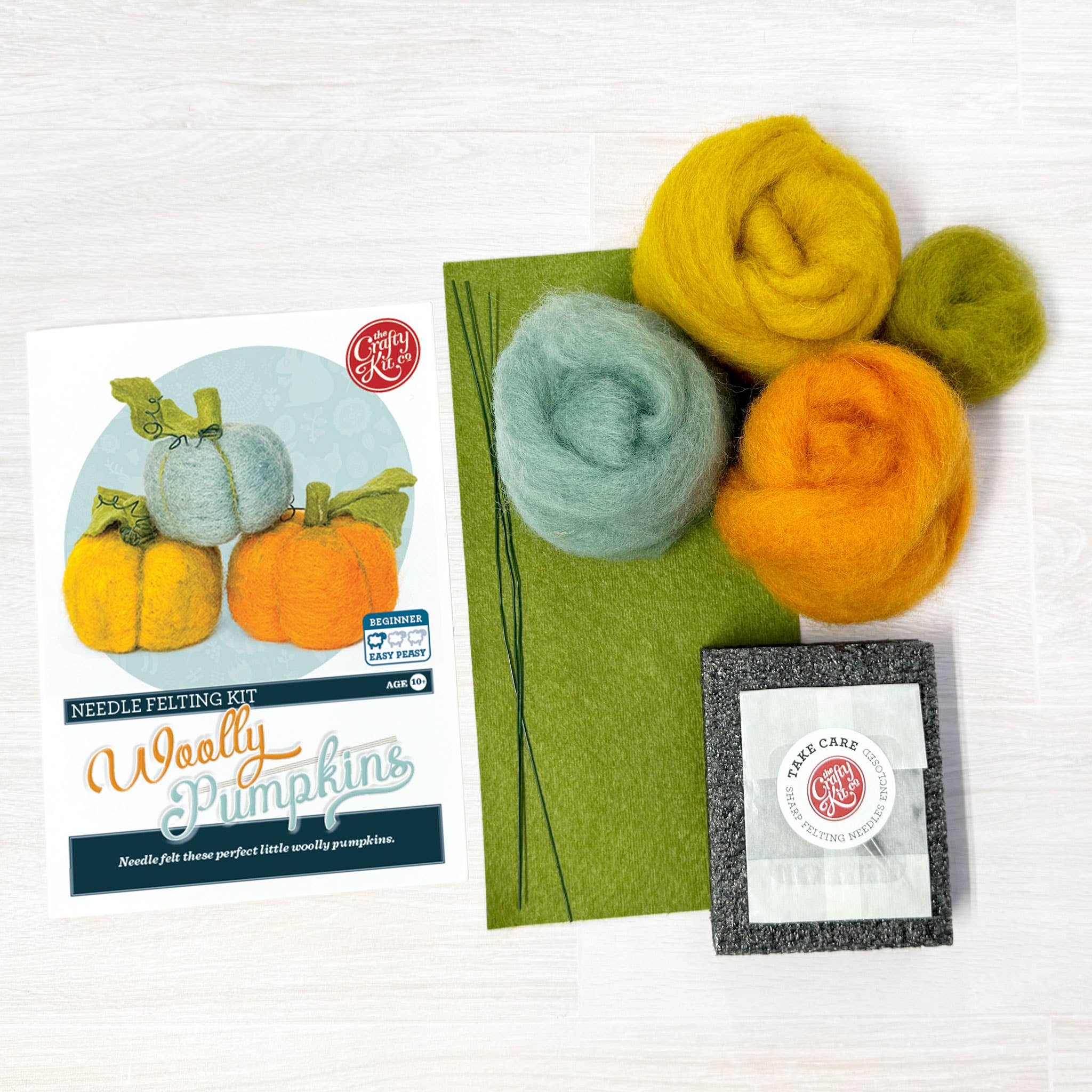The Crafty Kit Company - Wholesale Craft Sewing Kit - Woolly Pumpkins Needle Felting Craft Kit4