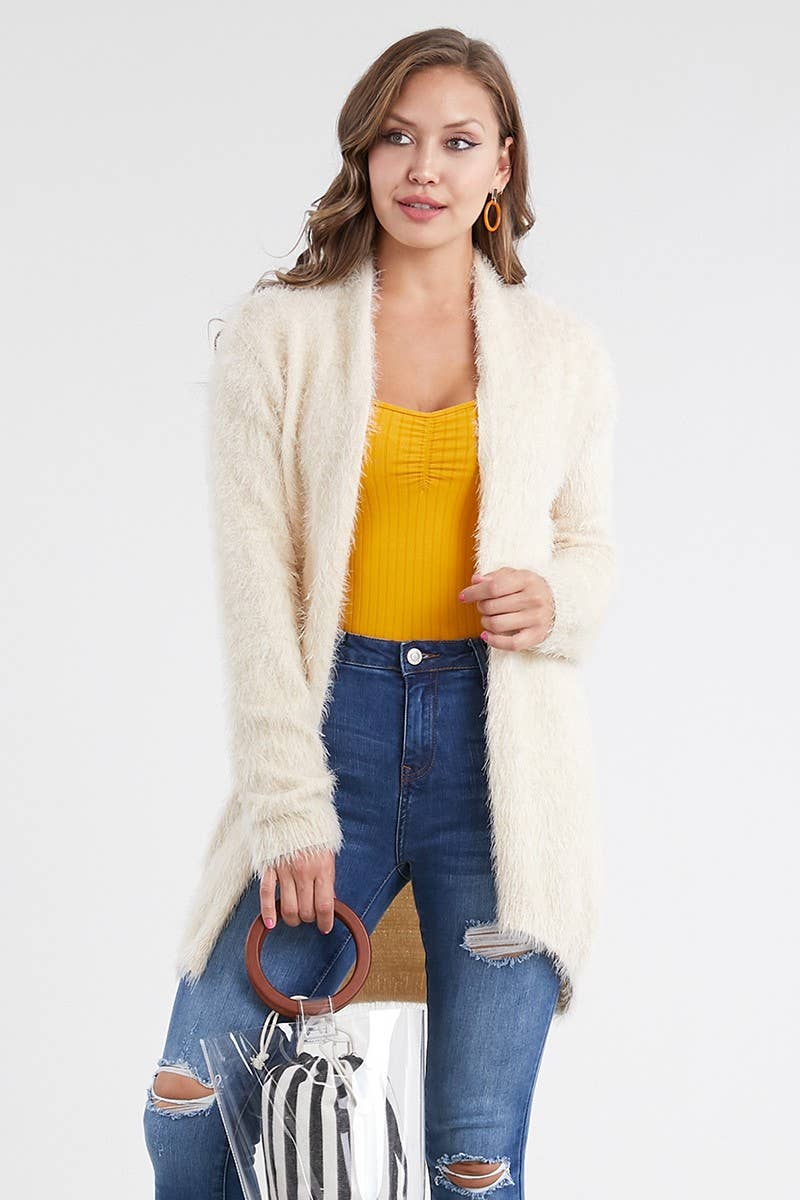 Oceanus Apparel – wholesale Kofta - Dam – CLR-OUG20261 dekorerad ögonfransgarnstickad kofta4