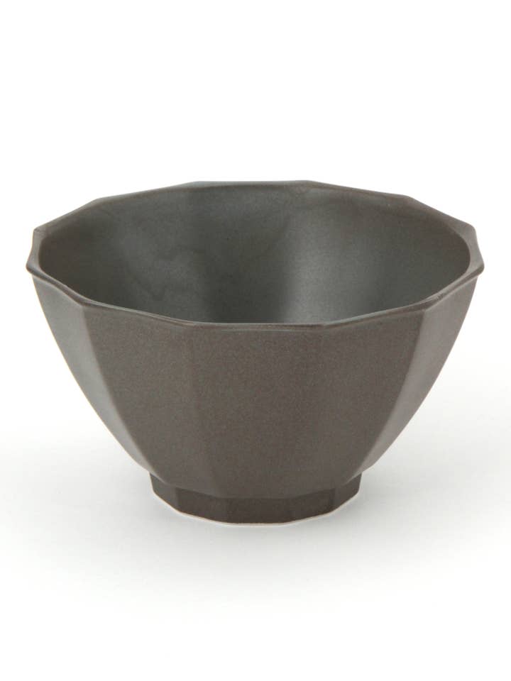 Mino Ware Octagon Donburi Cinza por atacado de LAKOLE