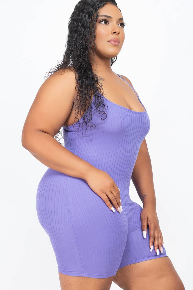 CAPELLA APPAREL - Wholesale Romper - Women's - Plus Ribbed Bodycon Romper15